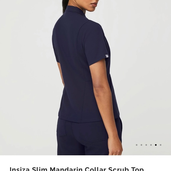 FIGS Insiza Slim Mandarin collar top NWT - Picture 5 of 6